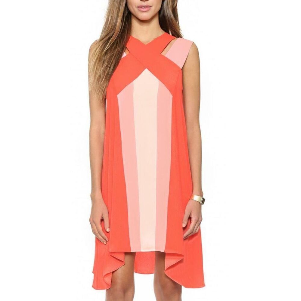 NWT BCBGMAXAZRIA Chantal crossover dress, Small $129 F42